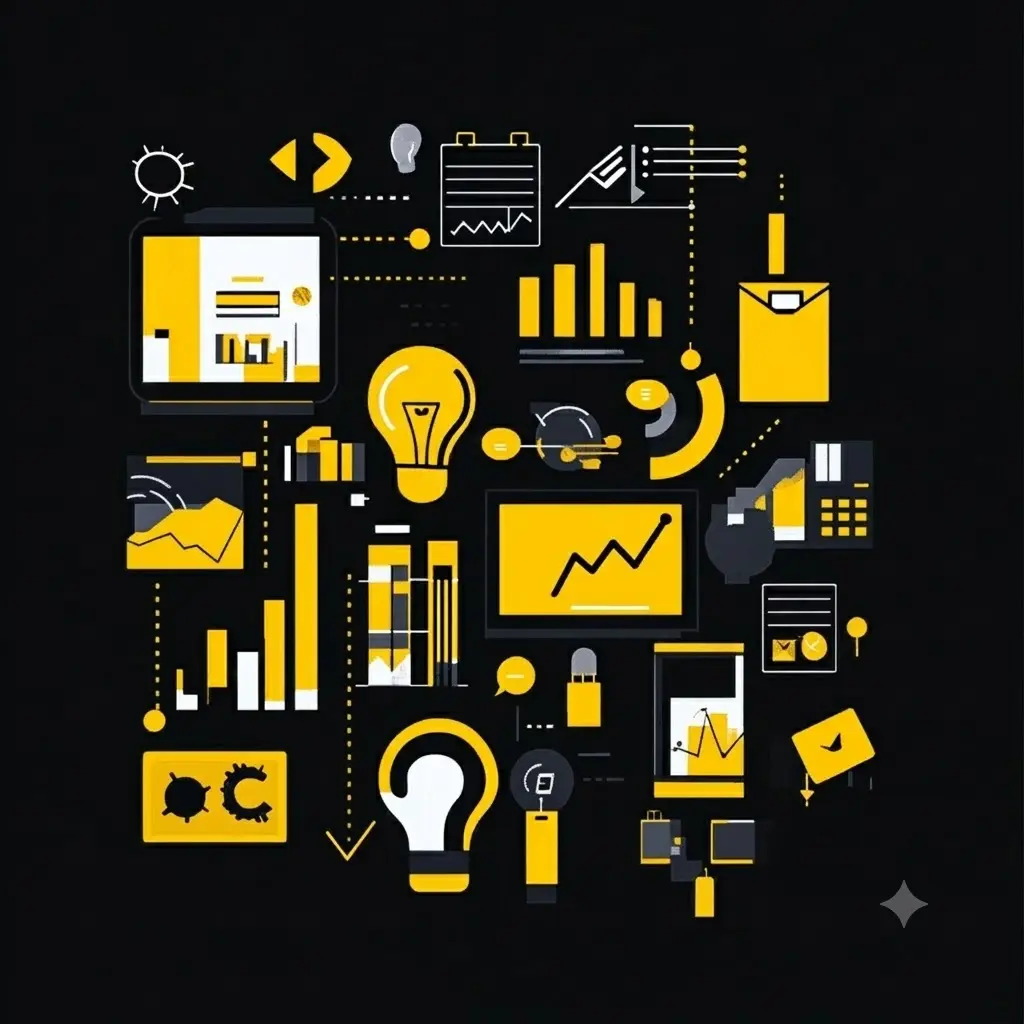 Analytics and strategy illustration